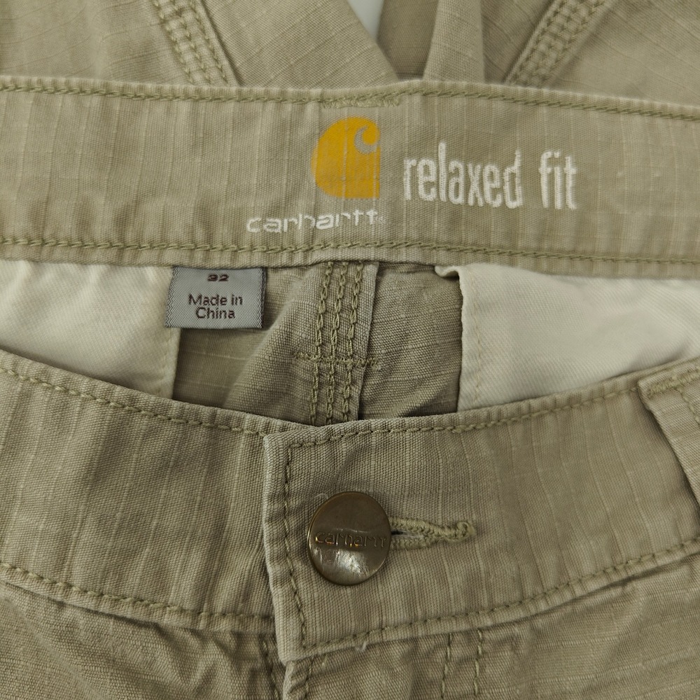 Carhartt Shorts Mens 32 Beige Tacoma Relaxed Fit Ripstop Workwear Gorpcore - Picture 3 of 12